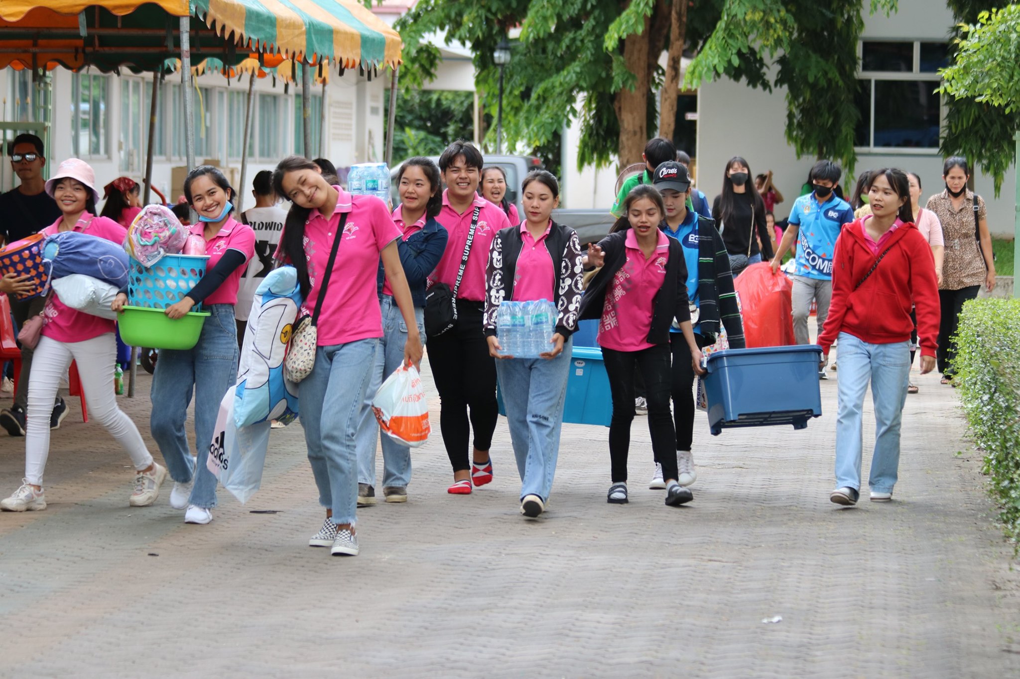 บรรยากาศการเข้าหอพักนักศึกษาใหม่ คณะวิทยาการจัดการ วันที่ 28 มิถุนายน 2563