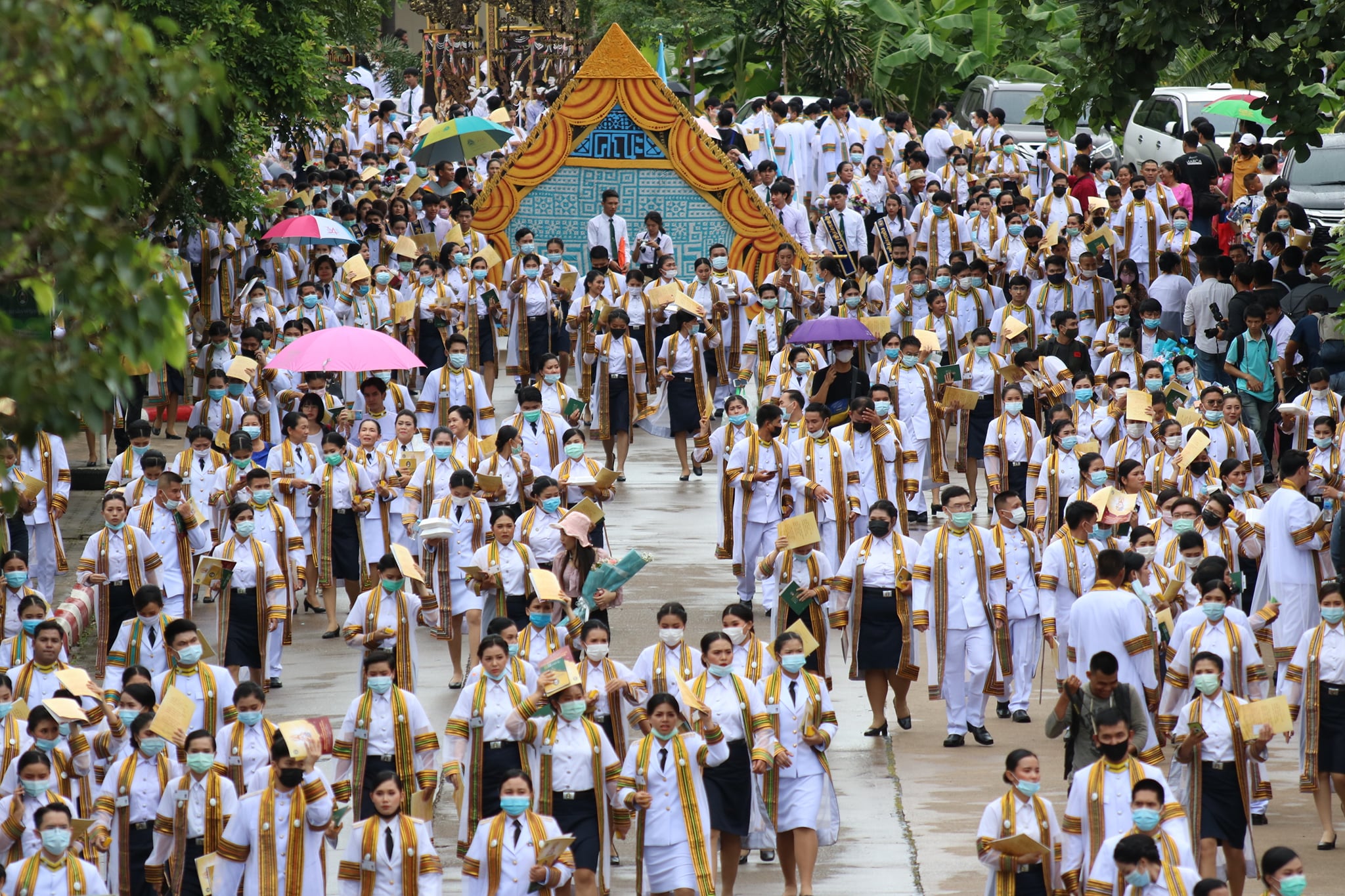 บรรยากาศการฝึกซ้อมใหญ่รับพระราชทานปริญญาบัตรบัณฑิต