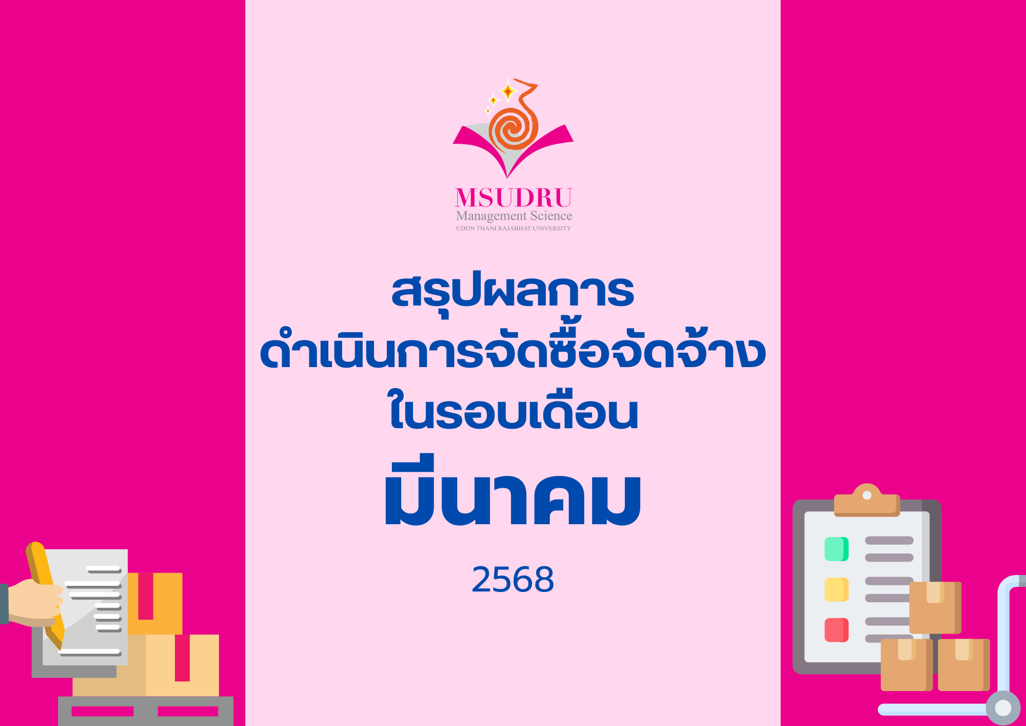 สรุปผลการ ดำเนินการจัดซื้อจัดจ้าง ในรอบเดือนมีนาคม 2568